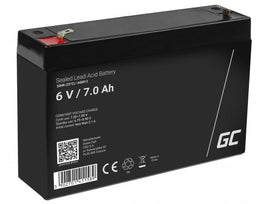 Batterie rechargeable industrielle Green Cell AGM12 plomb-acide scellé (VRLA) 7000 mAh 6 V