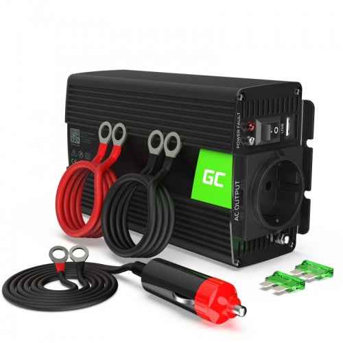 Green Cell Car Power Inverter Converter 24V to 230V 500W/ 1000W