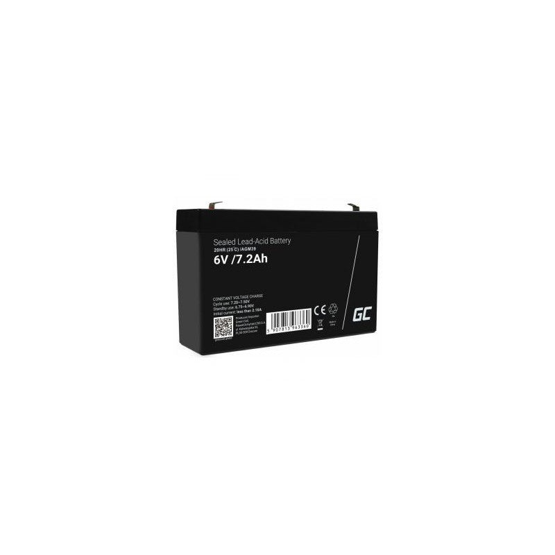 Batterie rechargeable industrielle green cell agm39 plomb-acide scellé vrla 7200 mah 6 v