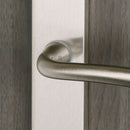 2 poignées de porte sur plaque RHAPSODIE, Entrée de clé pour chambre, Finition zamak nickel mat, Entraxe standard 195 mm-2