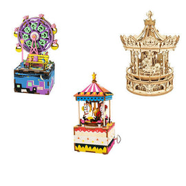 Robotime DIY Mechanical Wooden Music Box
