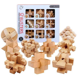 Enjoy IQ Busters 9-Pack Wooden Puzzle