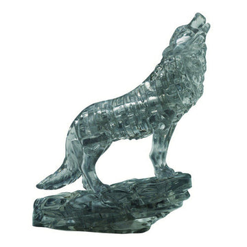 3D Crystal Jigsaw Puzzle Wolf Figure (Black) - 0