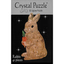 3D Crystal Jigsaw Puzzle Rabbit Figure (Brown)-1