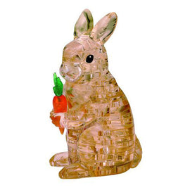 3D Crystal Jigsaw Puzzle Rabbit Figure (Brown) - 0