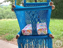 Hamac bébé macramé celeste