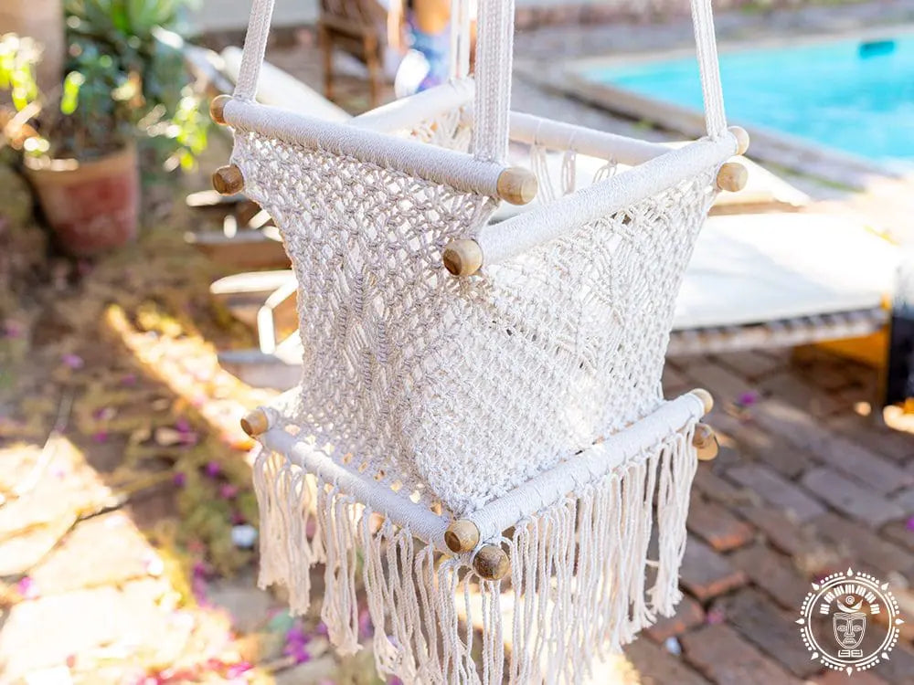 Hamac bébé macramé écru