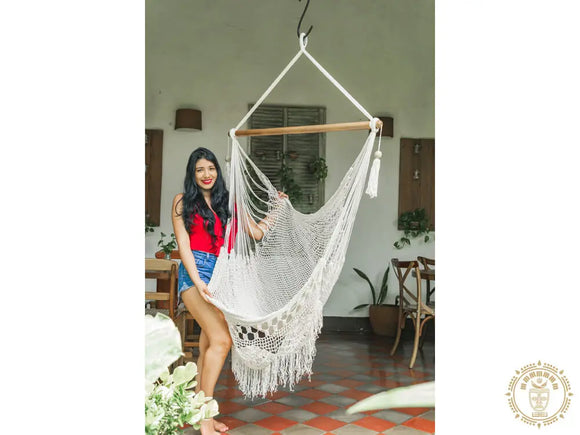 Hamac Chaise L « Camoapa » Broderie Crochet