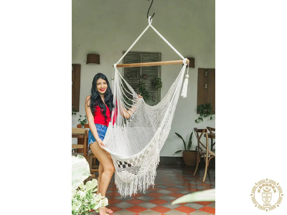 Hamac chaise xl  camoapa  broderie crochet