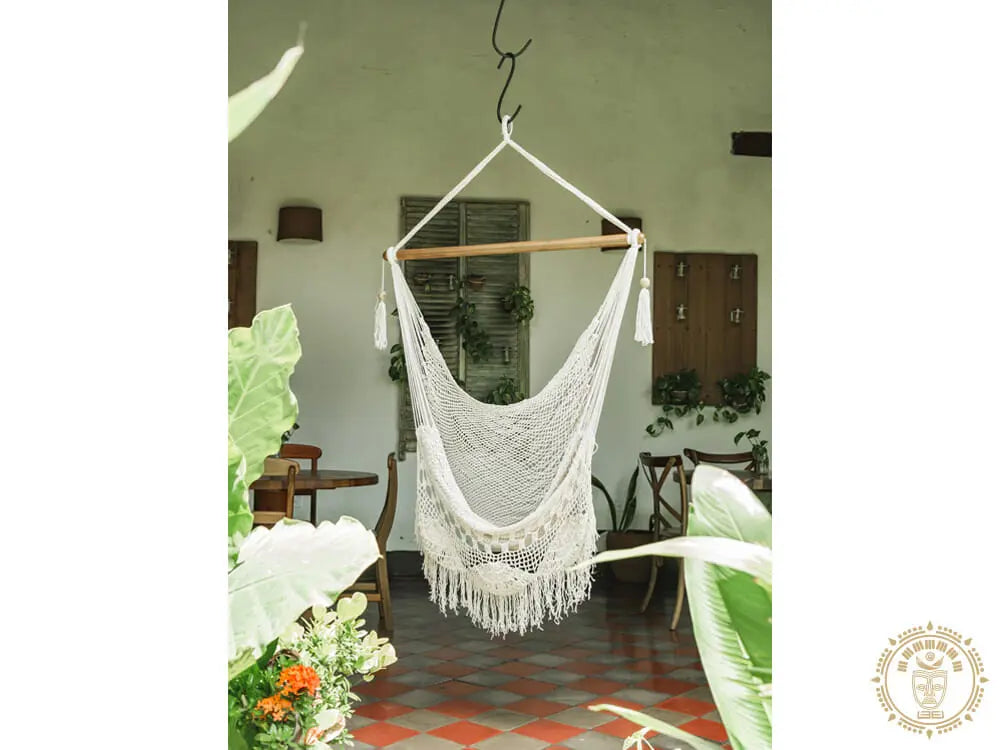 Hamac chaise xl  camoapa  broderie crochet