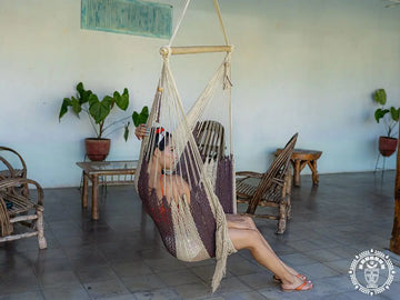 Hamac chaise xl  selva negra  broderie crochet