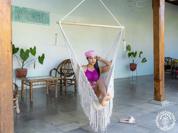 Hamac chaise xl  camoapa  broderie crochet