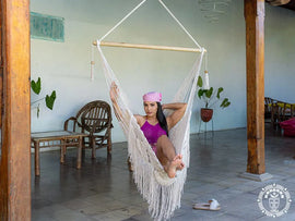 Hamac chaise xl  camoapa  broderie crochet