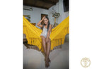 Hamac l macramé ocre
