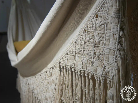 Hamac l macramé ecru