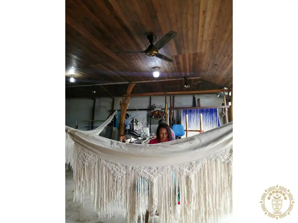 Hamac l macramé ecru