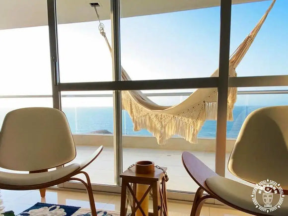 Hamac l macramé ecru