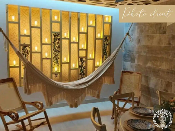 Hamac l macramé ecru