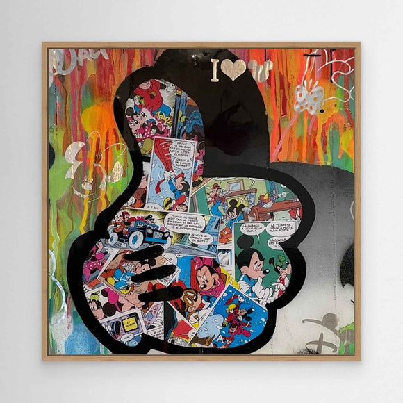 Main de Mickey - impression sur toile de l'œuvre originale