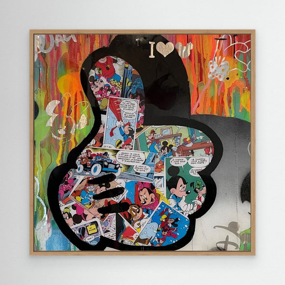 Main de Mickey - impression sur toile de l'œuvre originale de Vincent STREIFF