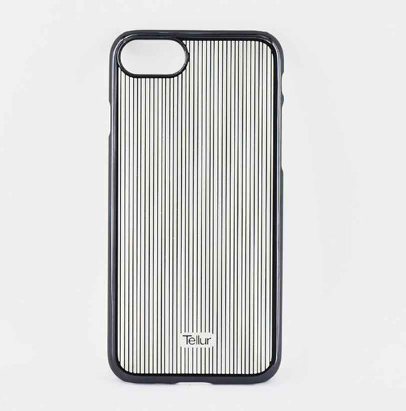 Coque rigide Tellur Cover pour iPhone 7 à rayures verticales, noire