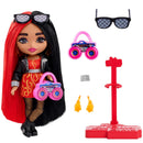 Poupée barbie® extra mini aux cheveux rouges et noirs