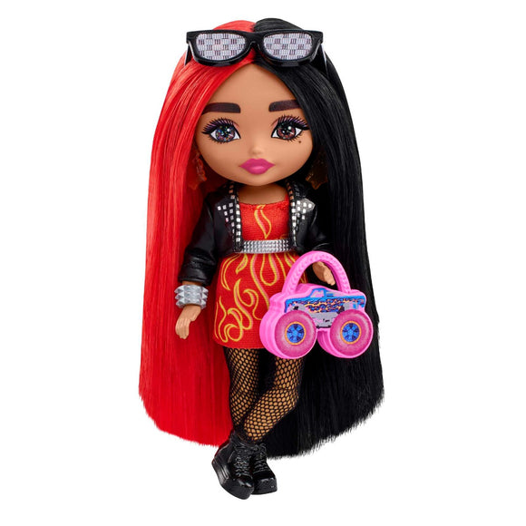 Poupée barbie® extra mini aux cheveux rouges et noirs