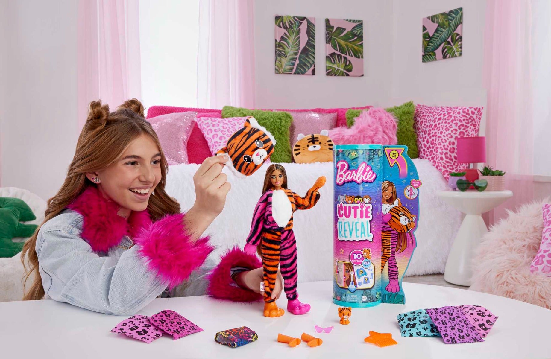 Barbie® Cutie Reveal Džungli seeria nukk - Tiiger