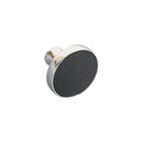 Bouton de meuble LEDER, Finition métal chrome et cuir
