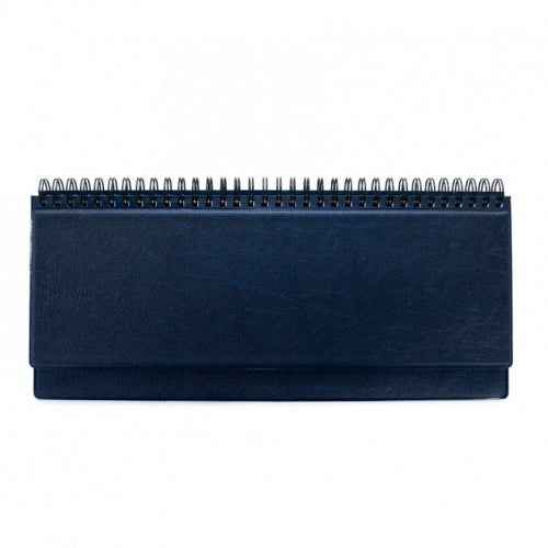 Horizontal table calendar Memo PVC 2026m. Blue