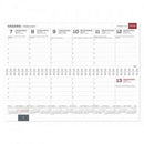 Horizontal table calendar Memo PVC 2026m. burgundy