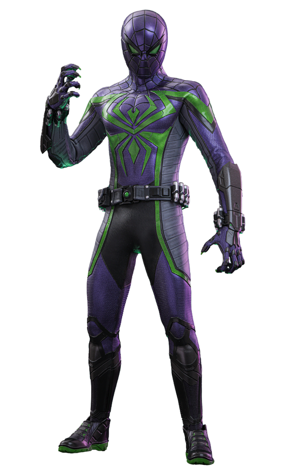 Figurine Hot Toys VGM68 - Marvel's Spider Man 2 - Miles Morales Purple Reign Suit