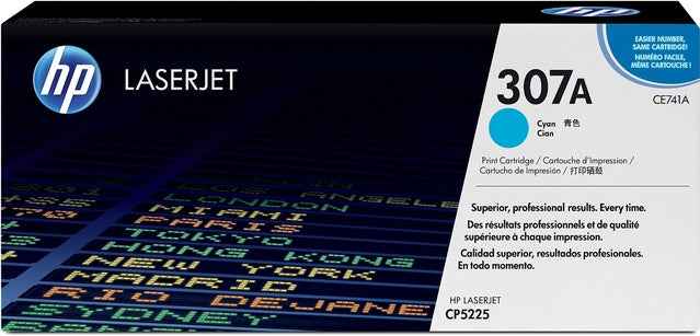 Cartouche de toner HP Color LaserJet CE741A d'origine cyan, capacité standard 7 300 pages, 1 paquet
