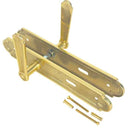 2 poignées de porte sur plaque REGENCE, Entrée de clé pour chambre, Finition laiton poli doré, Entraxe standard 195 mm