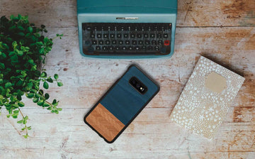 Coque pour smartphone MAN&WOOD Galaxy S10e denim noir
