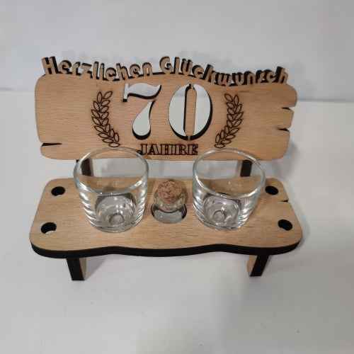 Ecost Customer Return Brynnberg Schnapps Bench with Birth Year for Birthday Occasion Laurel