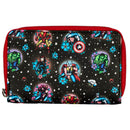 Marvel Comics Avengers Floral Tattoo Zip Purse-1