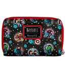 Marvel Comics Avengers Floral Tattoo Zip Purse-2