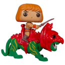 He-Man on Battlecat Flocked US Exclusive Pop! Ride-1