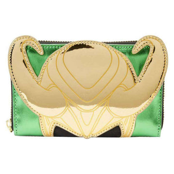 Marvel Comics Loki Metallic Zip Around Wallet