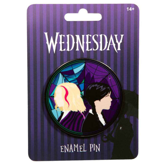Wednesday Stained-glass Character Pin