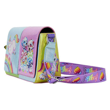 Lisa Frank Holographic Glitter Color Block Crossbody Bag - 0