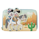 Disney Western Mickey & Minnie Zip Around Wallet-1