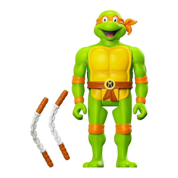TMNT TV'87 Michelangelo Toon Reaction 3.75" Figure