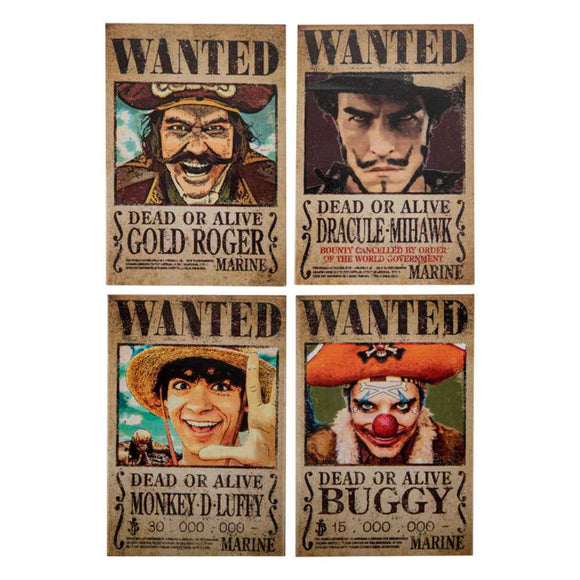 One Piece 2023 Wanted Set of 4 Magnets