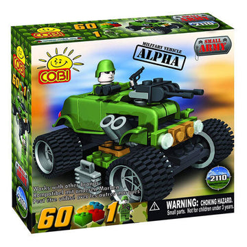 Small Army 60 Piece Alpha Military Vehicle Construction Set - 0