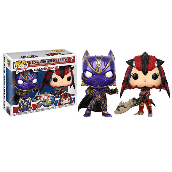 Marvel v Capcom Inf Black Panther &amp; Monster Hunter Pop 2Pk 1