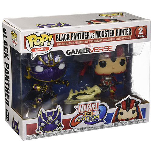 Marvel v Capcom Inf Black Panther &amp; Monster Hunter Pop 2Pk 1
