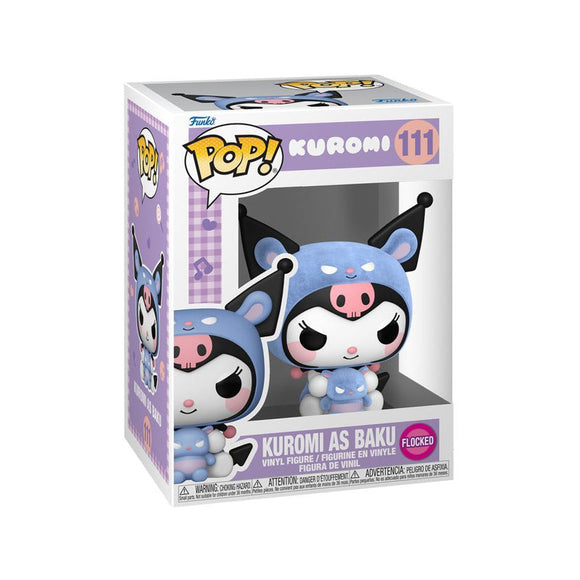 Hello Kitty Kuromi as Baku Flocked Pop! Vinyl