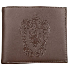 Harry Potter Gryffindor Logo Embossed Brown Wallet